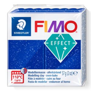 FIMO albastru sclipici, Effect 302 glitter blue, 57g