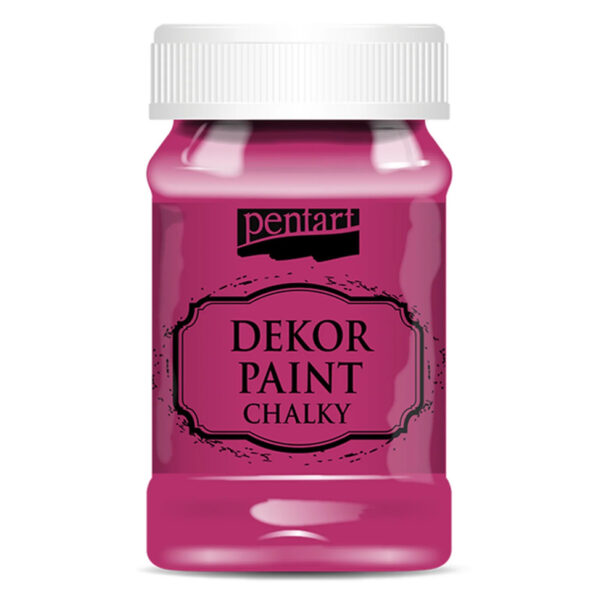 Vopsea decorativă roz, Pentart Dekor Paint Chalky